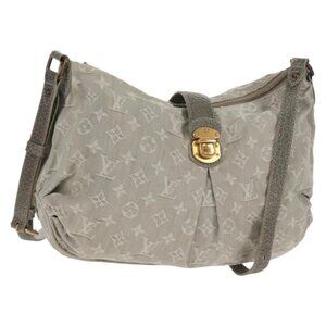 LOUIS VUITTON Monogram denim Slytree Shoulder Bag Gray M95834 LV Auth mr1662V